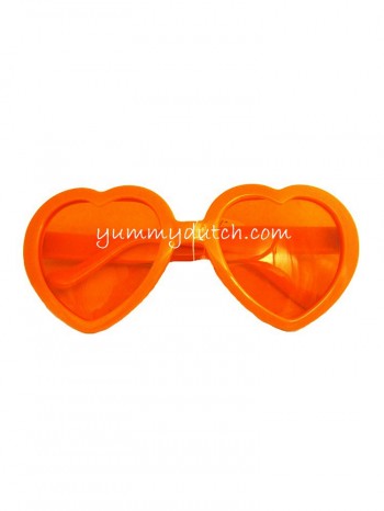 YD Orange Party Glasses Heart-Shape