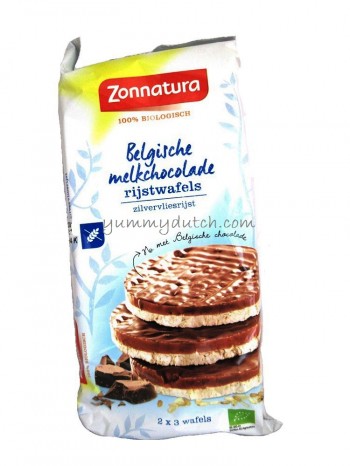 Zonnatura Organic Puffed Rice Cakes Milk Chocolate
