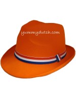 YD Orange Trilby Hat NL Ribbon