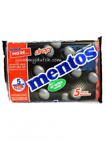 Van Melle Mentos Black Licorice 5 Rolls