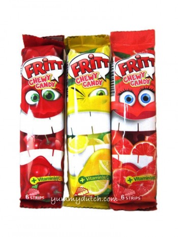 Fritt Chewy Candy Red-Yellow-Pink 6-Pack