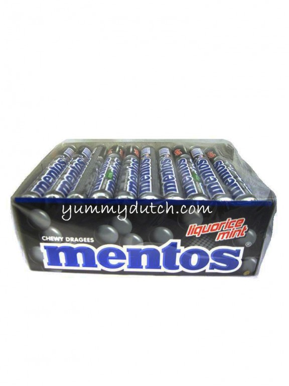 Mentos Black Licorice 40 Rolls Van Melle