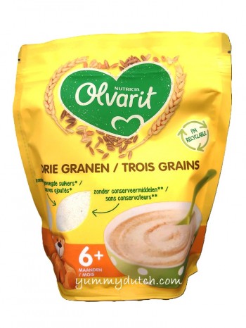 Nutricia Olvarit  Breakfast Cereal Three Grains 6+ Mnths