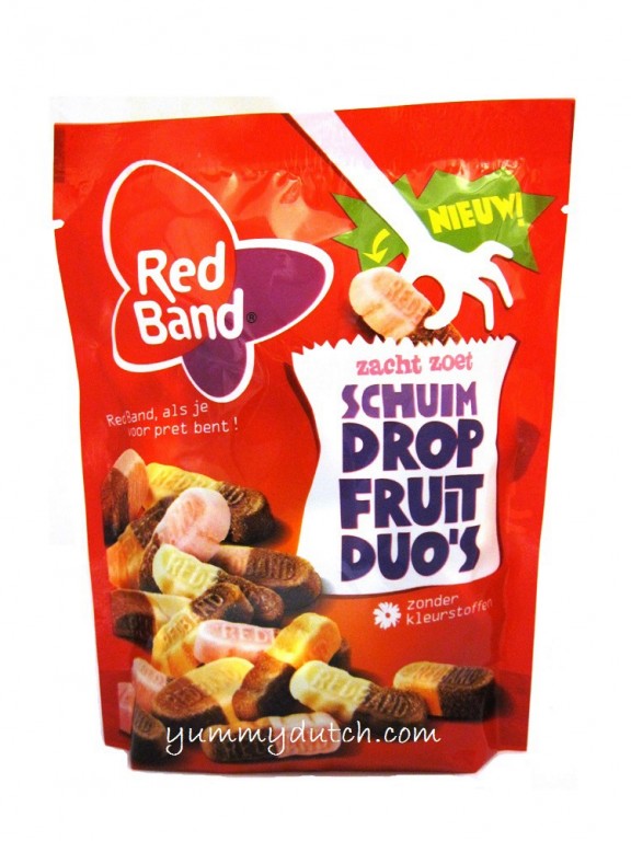Foam Licorice Fruit Duos Red Band Yummy Dutch