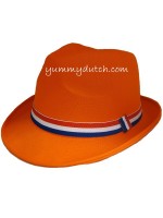 YD Gleufhoed Oranje Rood/wit/blauw Lint