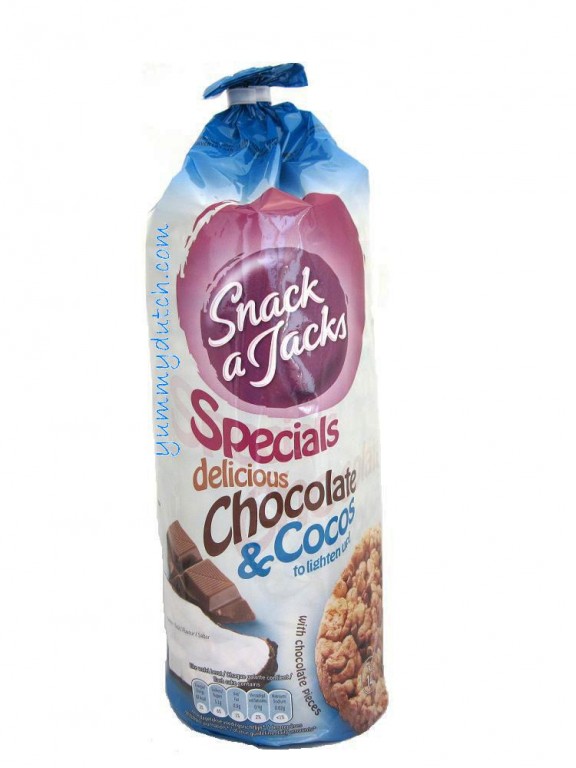 Rijstwafels Chocolate & Cocos Snack A Jacks Yummy Dutch