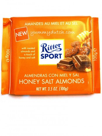 Ritter Sport Milk Chocolate Honey Salted Almonds 12-Pack
