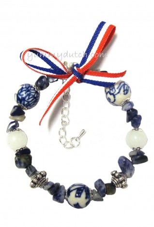 YD Bracelet Delft Blue Gemstones No1