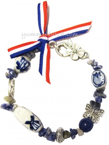 YD Bracelet Delft Blue Gemstones No2