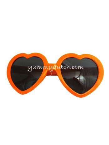 YD Party Glasses Orange Heart-Shape