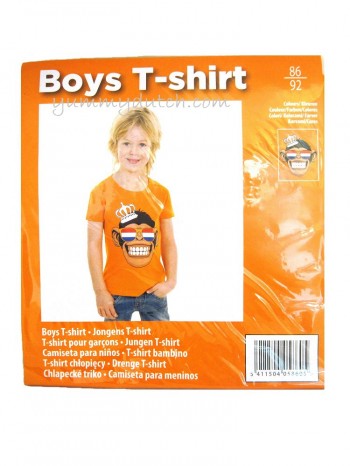 YD Orange Boys T-Shirt Crown