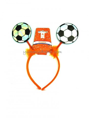 YD Orange Tiara With Footballs