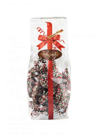 Baronie Red White Green Nonpareil Milk Chocolate Wreaths