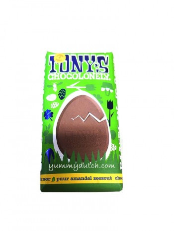 Tonys Chocolonely Easter Egg Bar - Dark Almond Seasalt